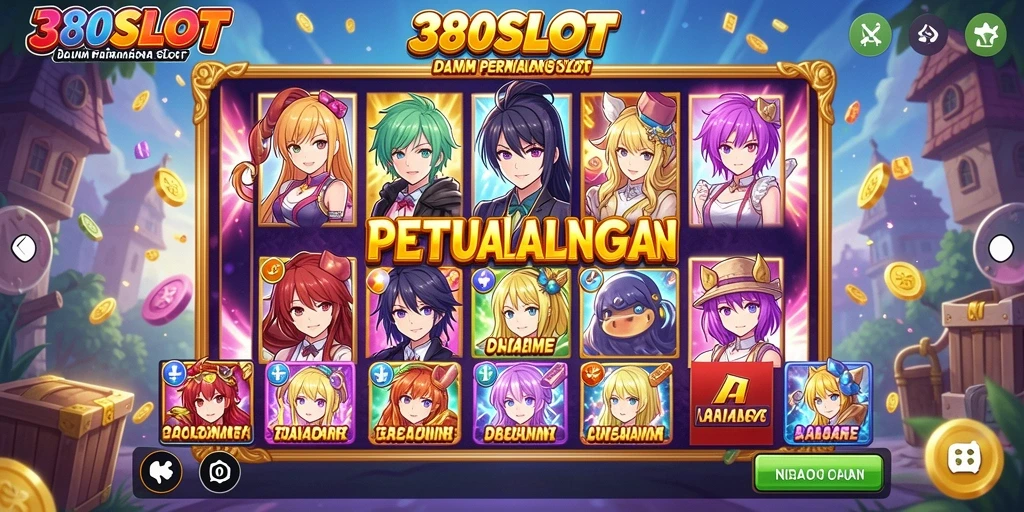 Tampilan menarik dari gameplay 380SLOT yang terinspirasi Anime.