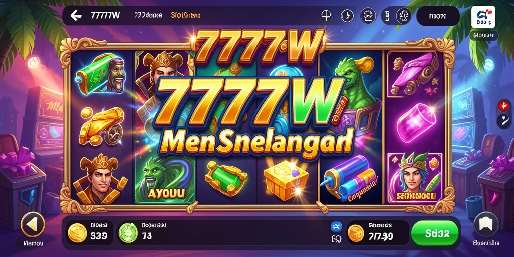 Tampilan menarik dari gameplay Slot 7777W