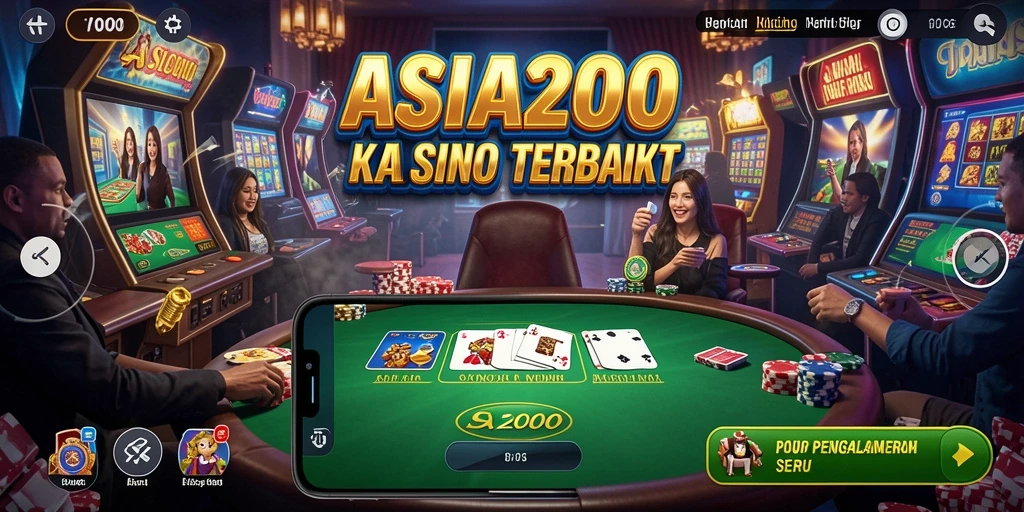 Tampilan gameplay menarik dan mendebarkan di ASIA200.