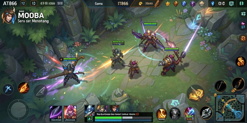 Gameplay seru dalam pertempuran tim di AT866.