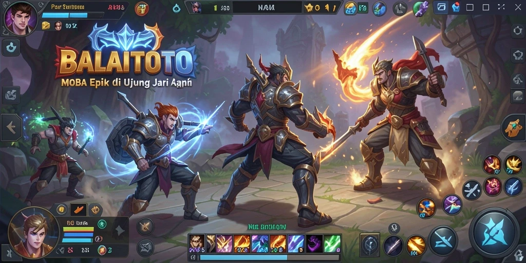 Screenshot gameplay BALAITOTO saat pertarungan seru.