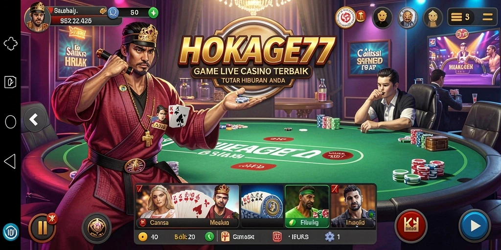 Screenshot HOKAGE77 menunjukkan gameplay seru dari Live Casino.