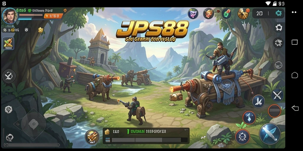 Screenshot JPS88 menampilkan pertarungan strategis yang mendebarkan.