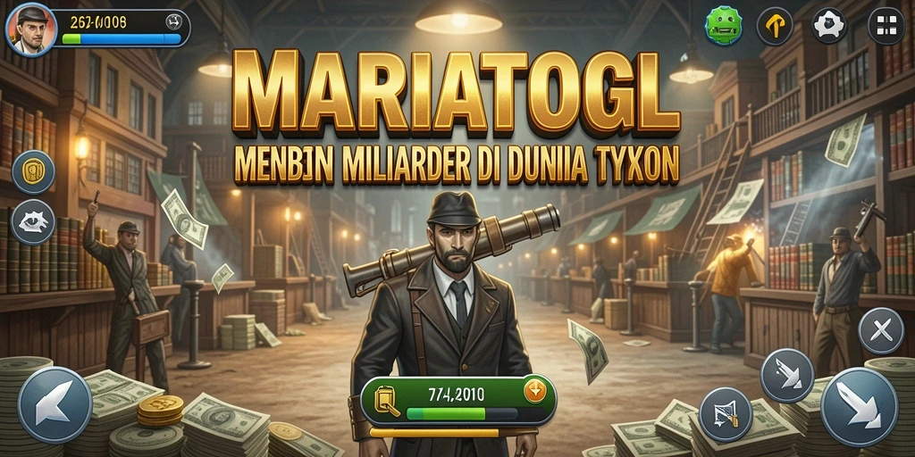 Screenshot MARIATOGL menampilkan gameplay seru dalam mengelola bisnis Tycoon.