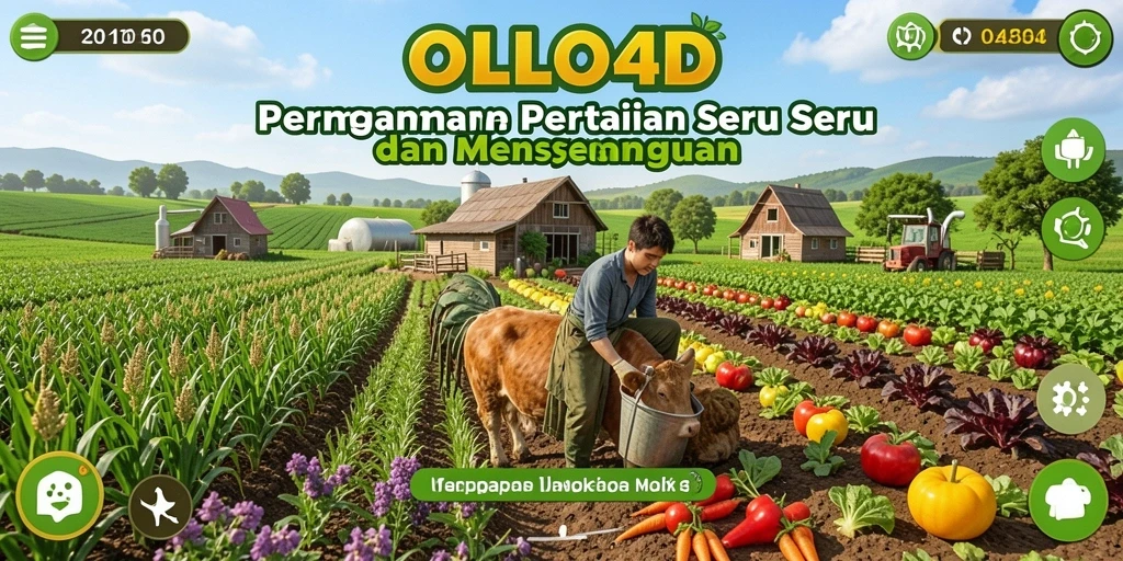 Tampilan menarik dari gameplay OLLO4D dengan aktivitas pertanian.