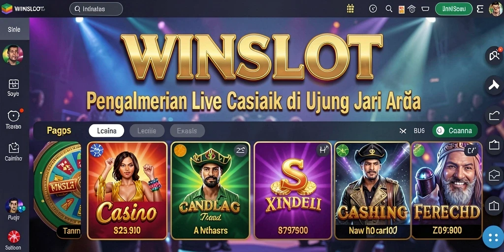 Screenshots WINSLOT menampilkan dealer langsung yang menghibur dan permainan yang mendebarkan.